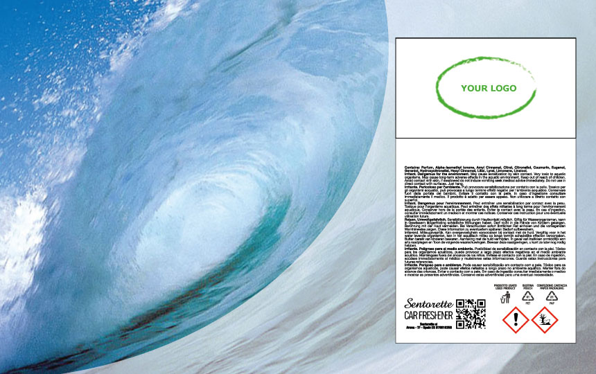 File packaging per profumatore auto personalizzato essenza: Ocean