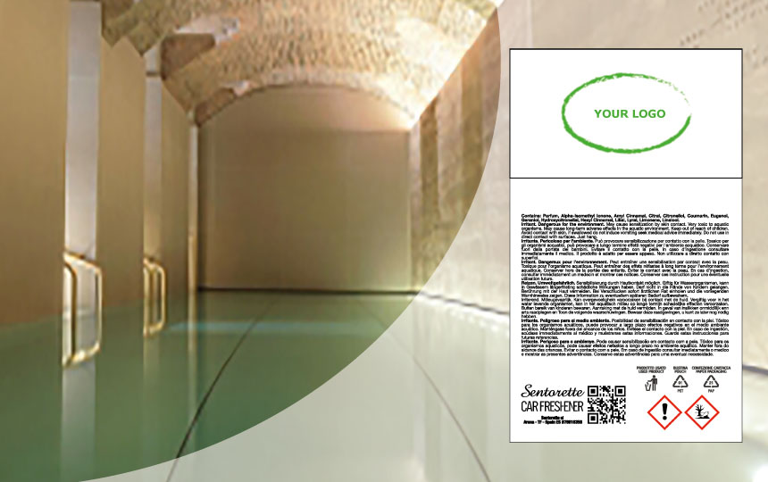 File packaging per profumatore auto personalizzato essenza: Day at the spa